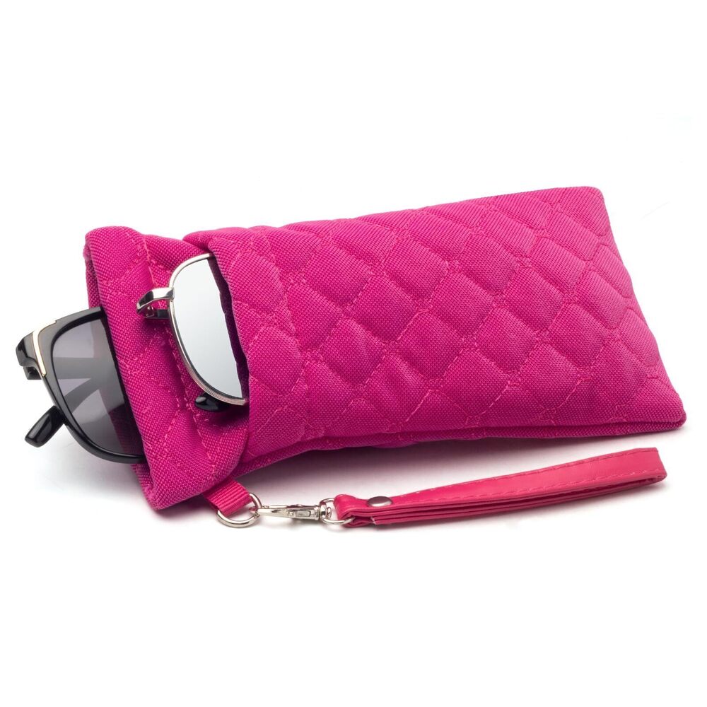 4978 Double Glasses Case Soft Eyeglass Case Squeeze Top Sunglasses Case